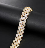 Iced Out VVS1 Moissanite Diamond Cuban Link Hip Hop Chain