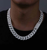 Iced Out VVS1 Moissanite Diamond Cuban Link Stylish Chain