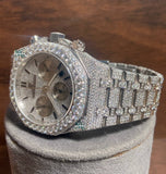 Chrono Dial Iced Out Full Moissanite Diamond Automatic Wrist Watch