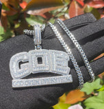 Men’s Moissanite Iced GOE Pendant God Over Everything Hip Hop Pendant