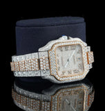 Stylish Iced Out Moissanite Diamond Wrist Watch