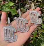 Baguette Cut Moissanite Rapper Style Pendant For Men's