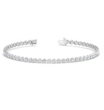 Round Cut Moissanite Bezel Set Tennis Bracelet