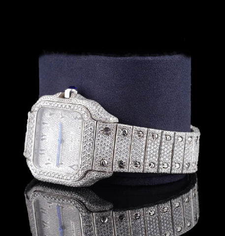 Full Iced Out Moissanite Diamond Luxury Wrist Watch