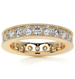 Moissanite Round Cut Filigree Wedding Band