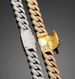 Iced Out VVS1 Moissanite Diamond Cuban Chain For Men's