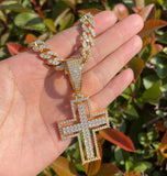 Moissanite Iced Out Cross Hip Hop Pendant For Him