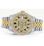 Iced Out Arabic Numeral Moissanite Diamond Watch