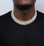 Iced Out Moissanite Diamond Cuban Link Rapper Style Chain