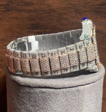 Rose & White Luxury Moissanite Diamond Men's Watch