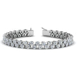 Round Brilliant Cut Moissanite Double Row Tennis Bracelet