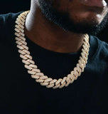 Cuban Link Chain For Mens Iced Out Moissanite Hip Hop Chain