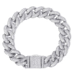 Moissanite Iced Out Bracelet Cuban Link Hip Hop Bracelet