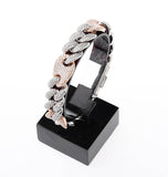 Figaro Link Iced Out Moissanite Hip Hop Bracelet
