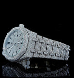 Iced Out VVS1 Moissanite Diamond Rapper Style Wrist Watch