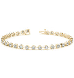 Round Cut Moissanite Diamond Unique Tennis Bracelet