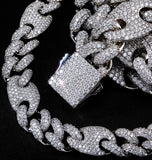 Moissanite Diamond Iced Out Figaro Link Hip Hop Chain