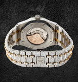 Iced Out Moissanite Diamond Dual Tone Men's Watch