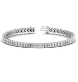 Emerald Cut Moissanite Diamond Tennis Bracelet