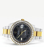 Fabulous Iced Out Moissanite Diamond Black Dial Watch