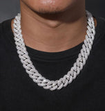 Moissanite Diamond Cuban Link Chain Iced Out Hip Hop Chain