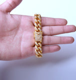 Cuban Link Iced Out VVS1 Moissanite Rapper Style Hip Hop Bracelet