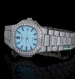 Elegance Sky Dial Moissanite Iced Out Wrist Watch