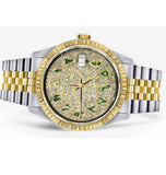 Dual Tone Moissanite Diamond Stylish Datejust Watch