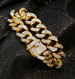 Cuban Link Iced Out Moissanite Hip Hop Bracelet