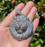 Rapper Style Moissanite Lion Face Hip Hop Pendant