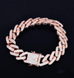 Iced Out Cuban Link Moissanite Hip Hop Bracelet