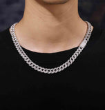 Iced Out Moissanite Cuban Link Hip Hop Chain