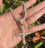 Moissanite Iced Out Elegant Cross Pendant Gift
