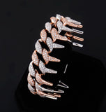 Micro Pave Cuban Link Moissanite Diamond Bracelet