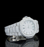 Celebrity Style Iced Out Moissanite Diamond Wrist Watch