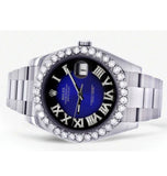 Amazing Blue Dial Moissanite Diamond Watch