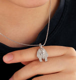 Iced Out Moissanite Egyptian Pharaoh Head Pendant