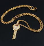 Moissanite Iced Out Key Design Hip Hop Pendant