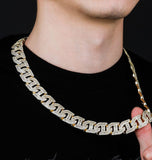 Baguette Cut Moissanite Iced Out Rapper Style Hip Hop Chain