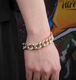 Cuban Link Iced Out Moissanite Men's Bracelet