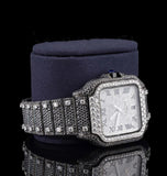 Iced Out Black Moissanite Diamond Celebrity Style Watch