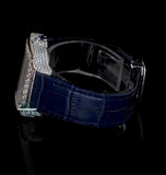 Leather Belt Skeleton Moissanite Diamond Daily Wear Watch