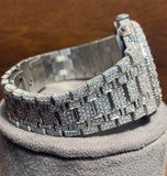 Chrono Dial Iced Out Moissanite Wrist Watch For Him
