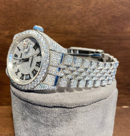 VVS1 Moissanite Iced Out Datejust Jubilee Band Watch