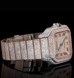 Automatic Movement Iced Out Moissanite Wrist Watch