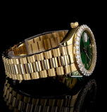 Classic & Stylish Moissanite Diamond Green Dial Watch