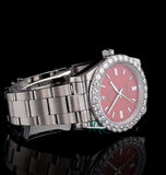 Moissanite Diamond Red Dial Elegant Watch For Men's