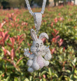 Bling Bunny Moissanite Iced Out Hip Hop Pendant