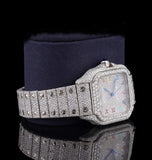 Iced Out Moissanite Diamond Rainbow Numeral Watch