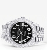 Iced Out Moissanite Diamond Watch Black Dial Stylish Watch